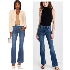 Good American Women's Good Flare with Deco Back Yoke A Blue Denim Jeans Size 26